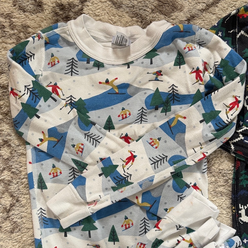 Hanna Andersson Kids Pajama Set - White and Black - Picture 4 of 5